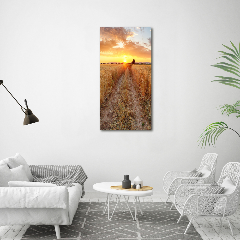 Canvas wall art Wheat field