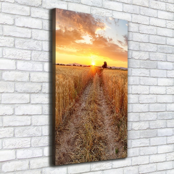 Canvas wall art Wheat field