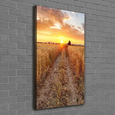 Canvas wall art Wheat field