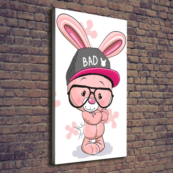 Wall art canvas large Rabbit in a hat