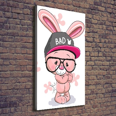 Wall art canvas large Rabbit in a hat