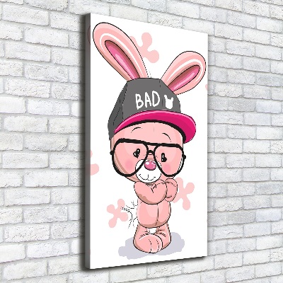 Wall art canvas large Rabbit in a hat