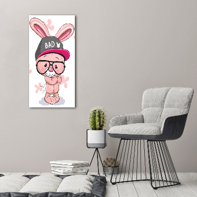 Wall art canvas large Rabbit in a hat