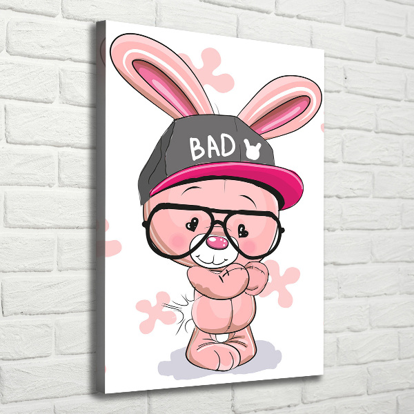 Wall art canvas large Rabbit in a hat