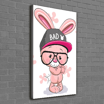 Wall art canvas large Rabbit in a hat