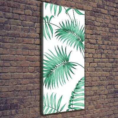 Canvas wall art Tropical leaves