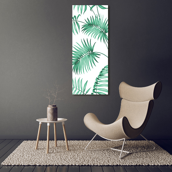 Canvas wall art Tropical leaves