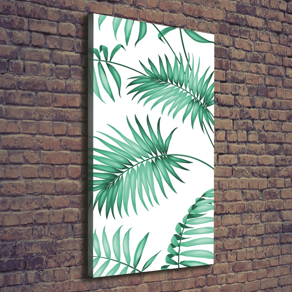 Canvas wall art Tropical leaves