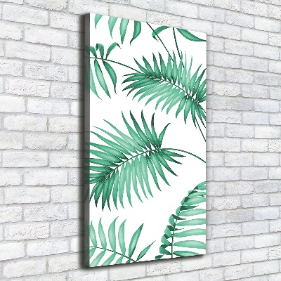 Canvas wall art Tropical leaves