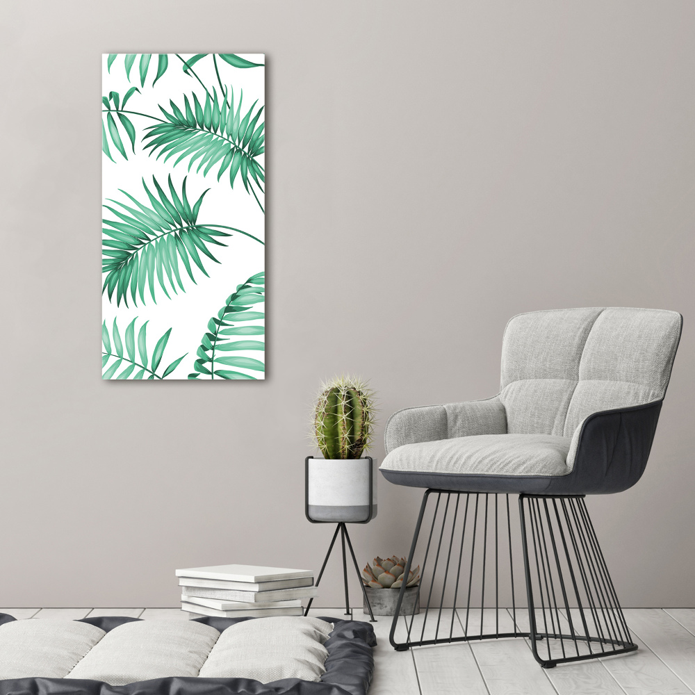 Canvas wall art Tropical leaves