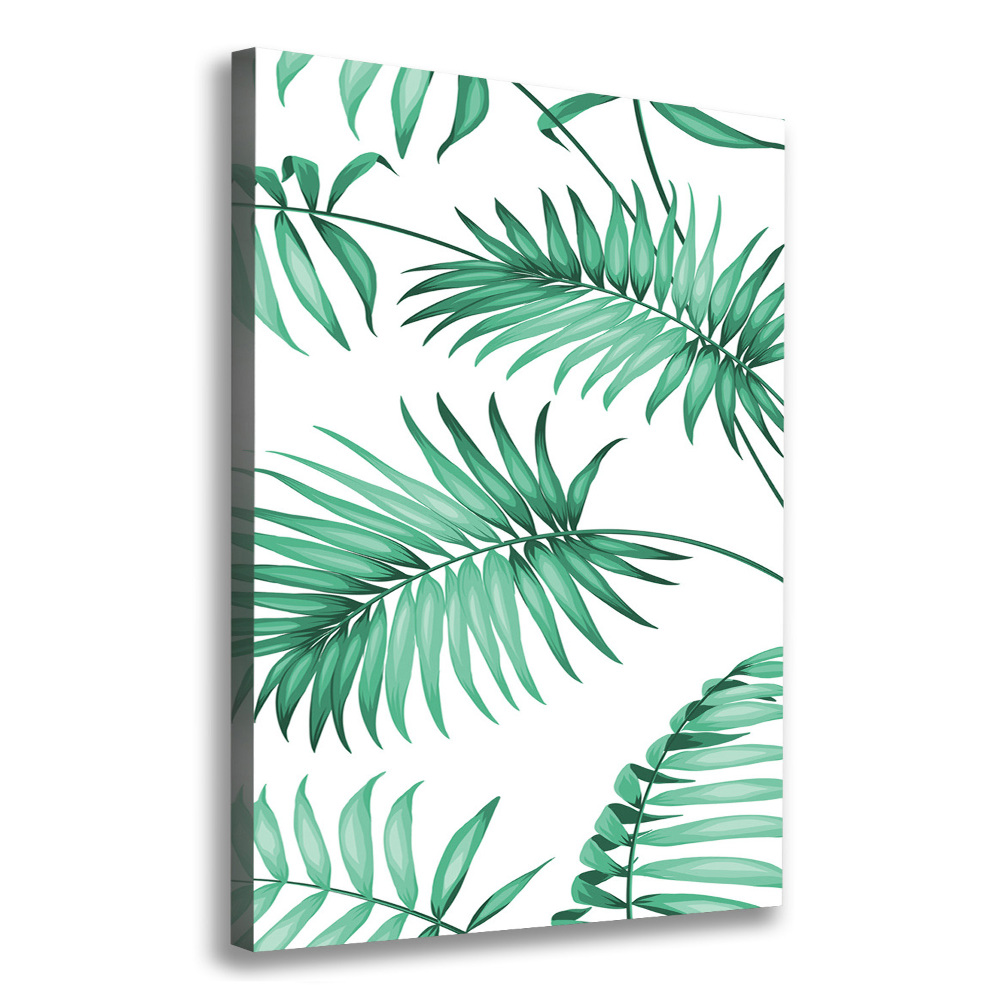 Canvas wall art Tropical leaves