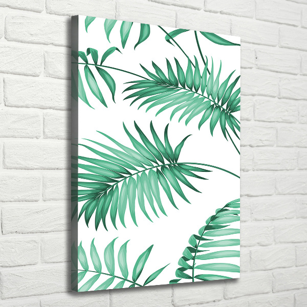 Canvas wall art Tropical leaves