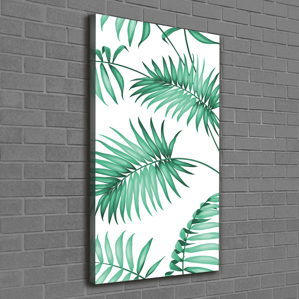 Canvas wall art Tropical leaves