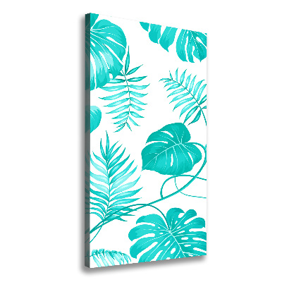 Canvas wall art Tropical leaves