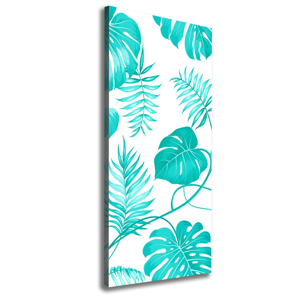 Canvas wall art Tropical leaves