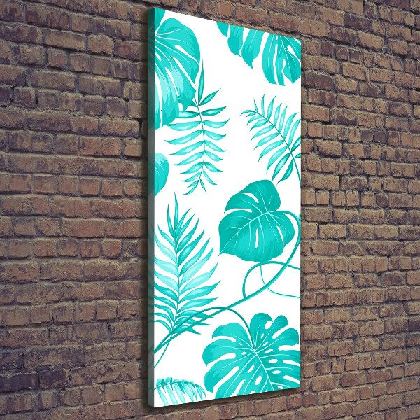 Canvas wall art Tropical leaves