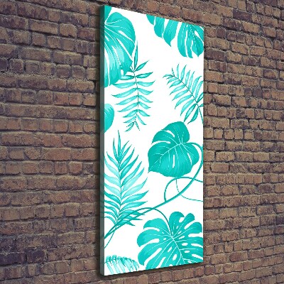 Canvas wall art Tropical leaves