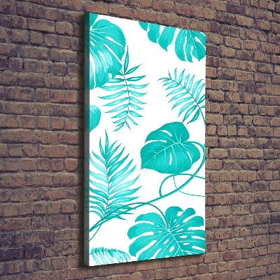 Canvas wall art Tropical leaves