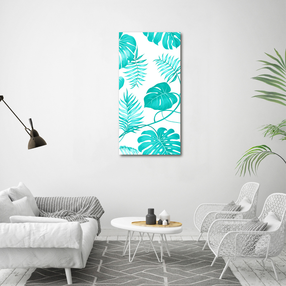 Canvas wall art Tropical leaves