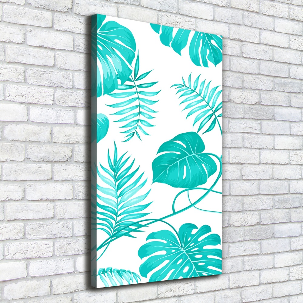 Canvas wall art Tropical leaves