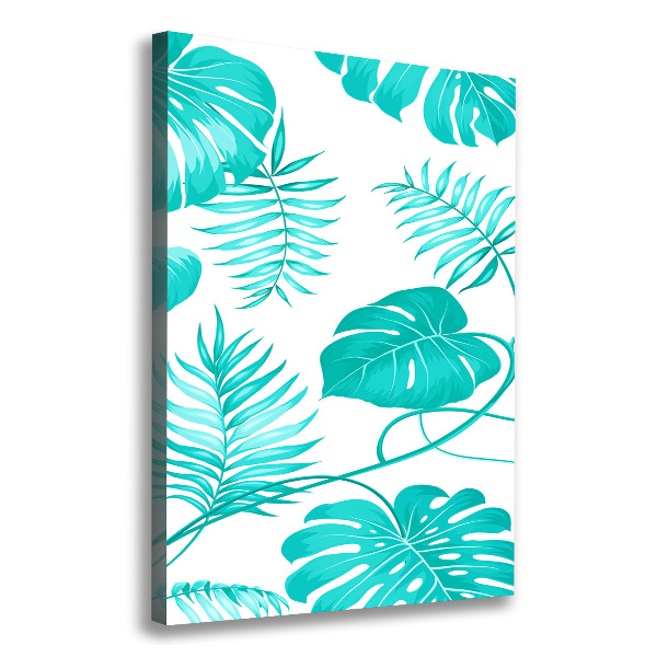 Canvas wall art Tropical leaves