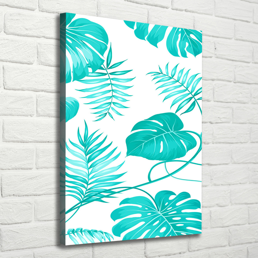 Canvas wall art Tropical leaves