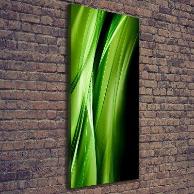 Canvas wall art Green waves