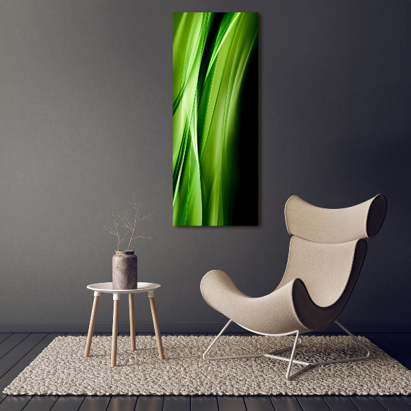 Canvas wall art Green waves