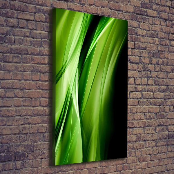 Canvas wall art Green waves