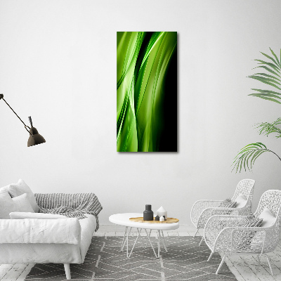 Canvas wall art Green waves