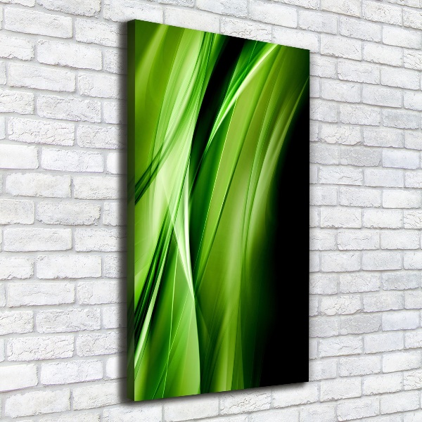 Canvas wall art Green waves