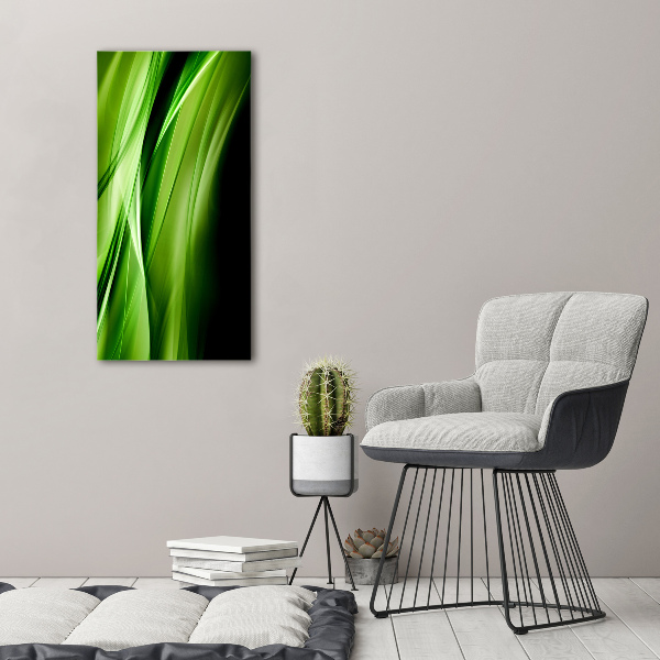 Canvas wall art Green waves