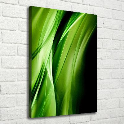 Canvas wall art Green waves