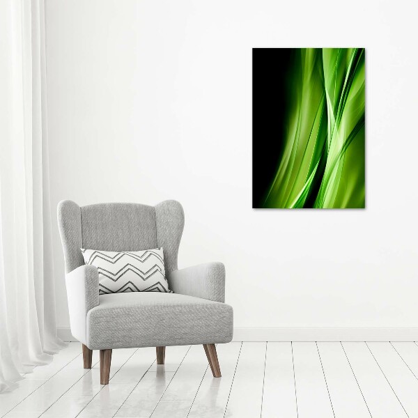 Canvas wall art Green waves