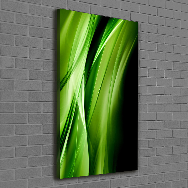 Canvas wall art Green waves