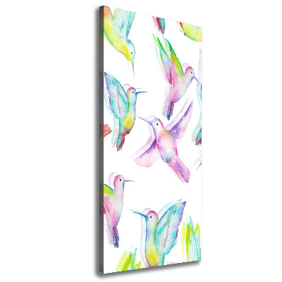 Canvas wall art Colorful hummingbirds