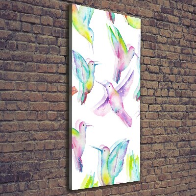 Canvas wall art Colorful hummingbirds