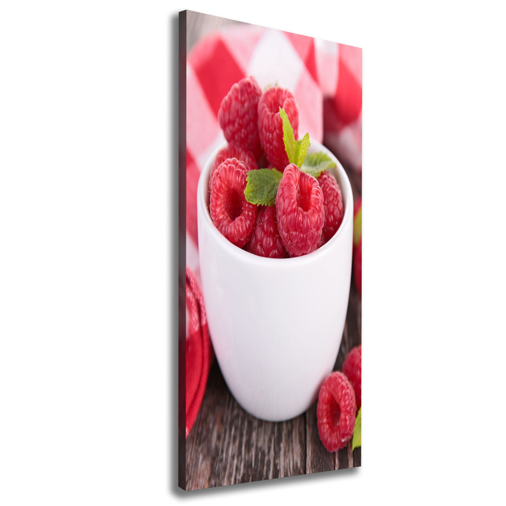 Canvas print Raspberries in a mug