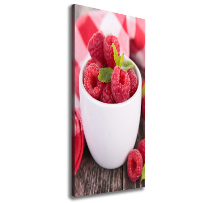 Canvas print Raspberries in a mug