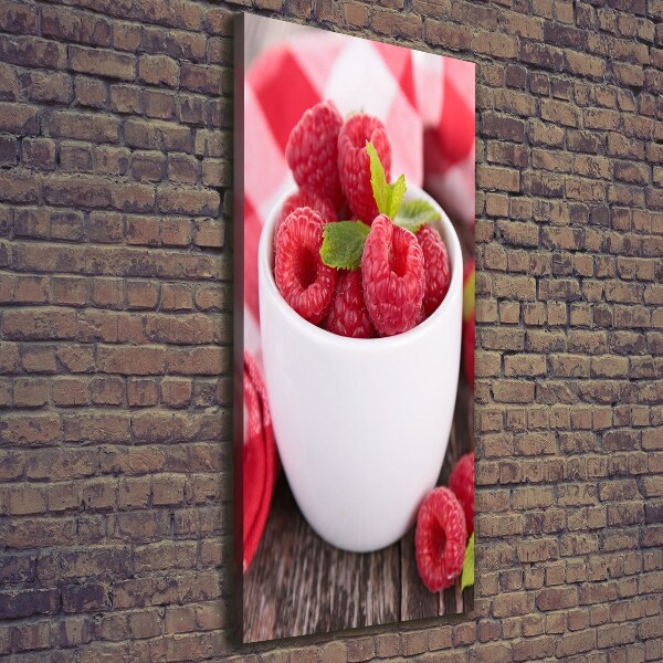 Canvas print Raspberries in a mug