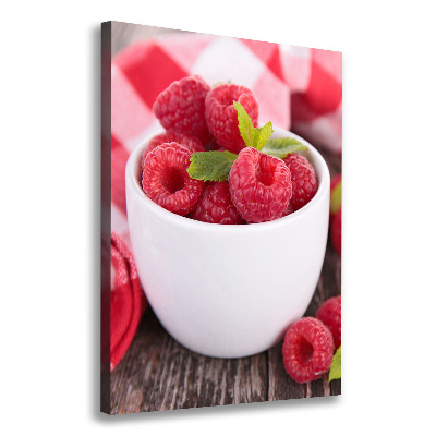 Canvas print Raspberries in a mug