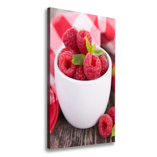 Canvas print Raspberries in a mug