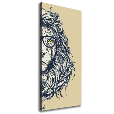 Canvas wall art Hipster lion