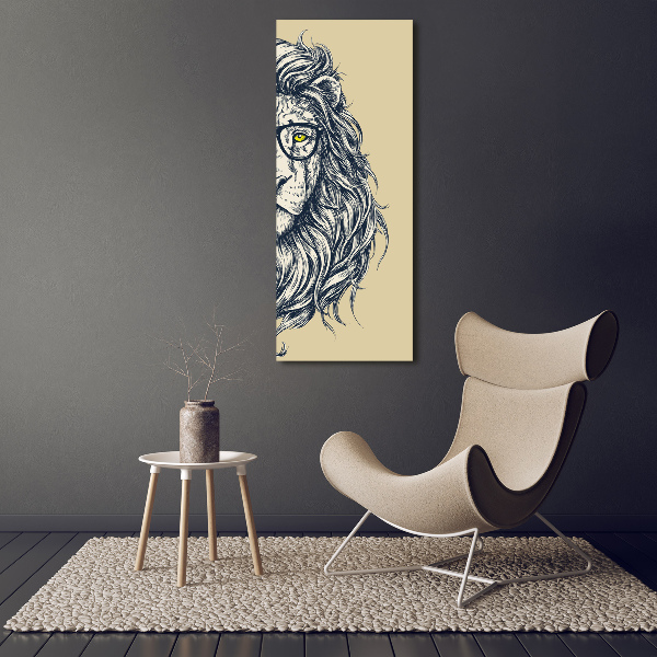 Canvas wall art Hipster lion