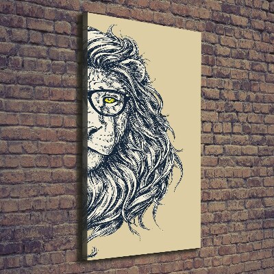 Canvas wall art Hipster lion