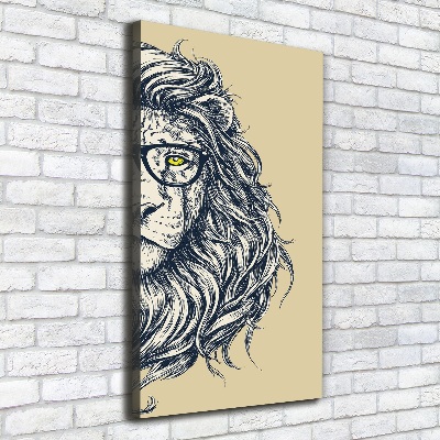 Canvas wall art Hipster lion