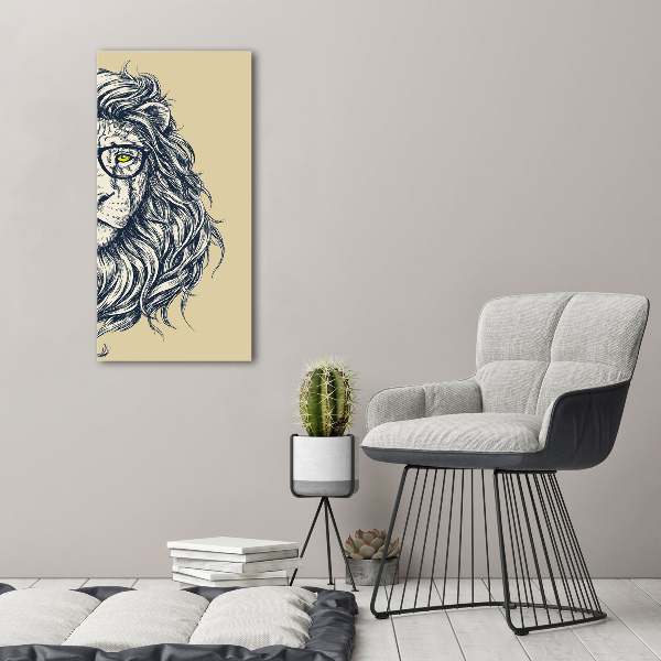 Canvas wall art Hipster lion