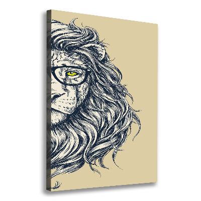 Canvas wall art Hipster lion