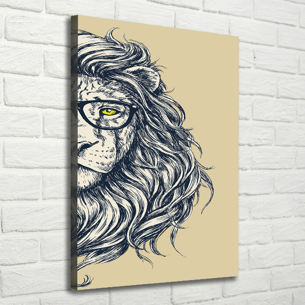 Canvas wall art Hipster lion