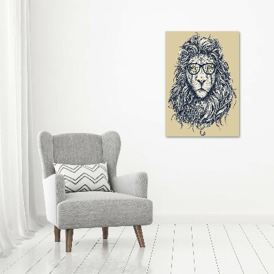 Canvas wall art Hipster lion